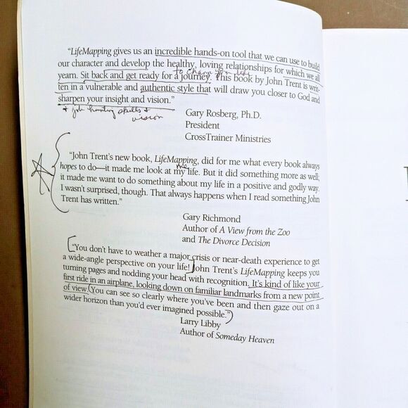 Life Mapping Workbook Overcoming Past Present Future Self Help Guide John Trent - Picture 6 of 10